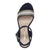 Tamaris Navy Vegan Wedge Sandals - Stripe Detail