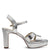 Tamaris Silver Vegan Platform Heels with Elegant Buckle