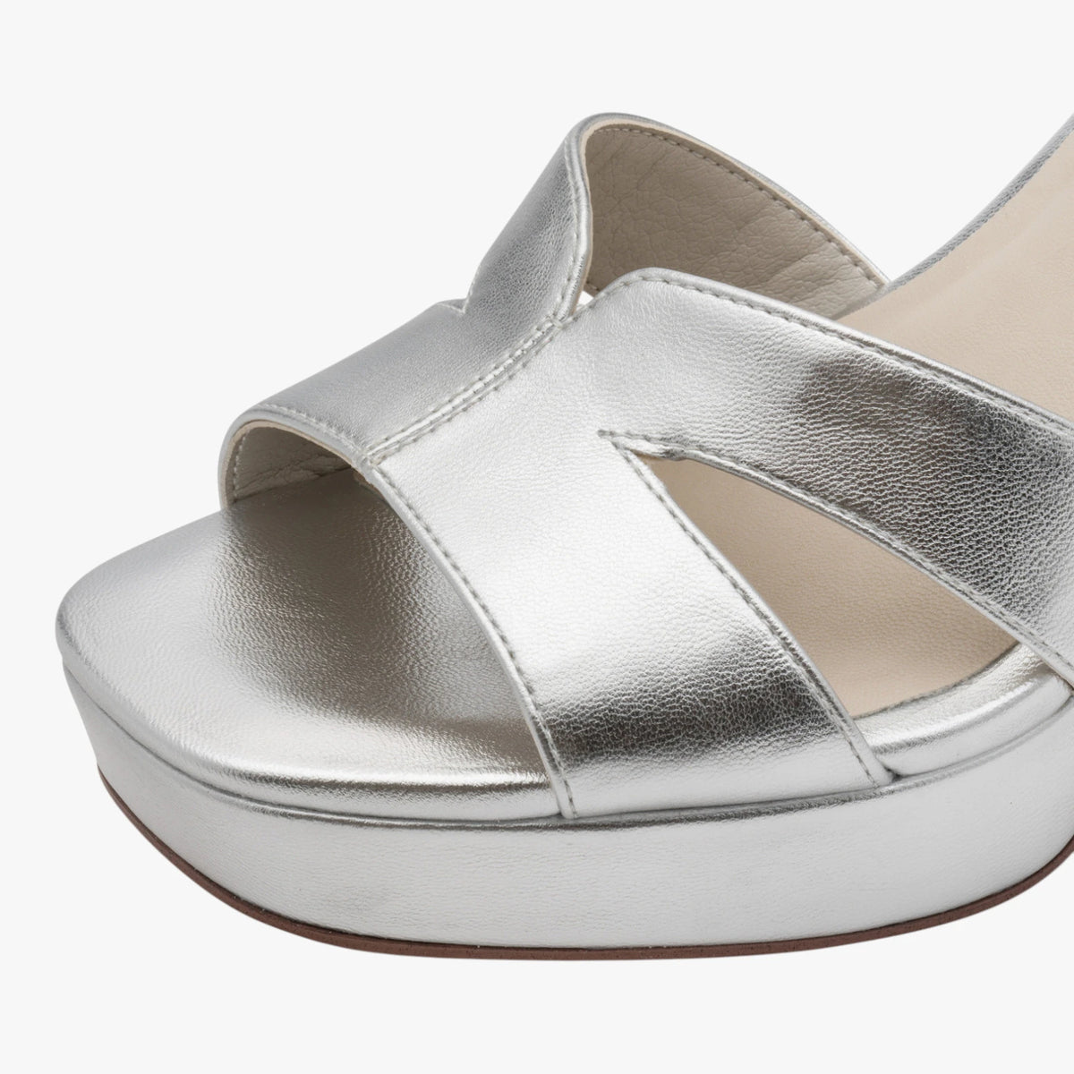 Tamaris Silver Platform Block Heel Sandals 1-28349-42-941