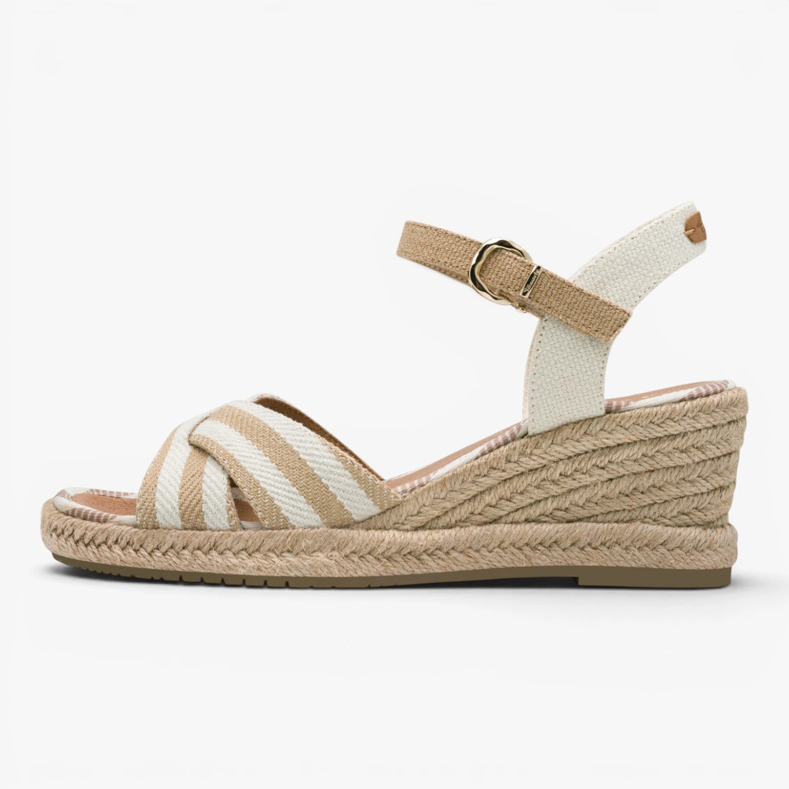 Tamaris Tan Comb Wedge Sandals 1-28367-42-445
