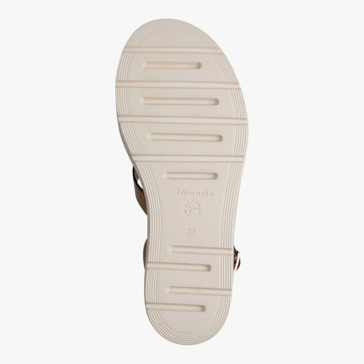 Tamaris Cognac Strappy Wedge Sandal