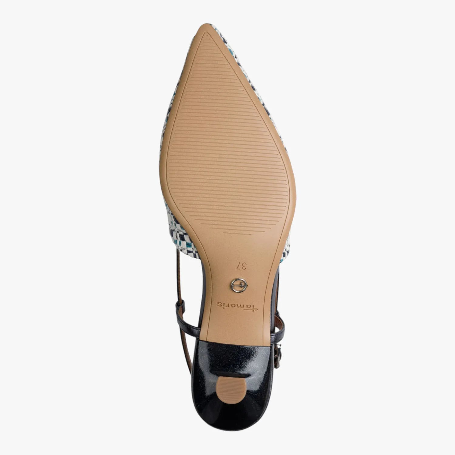 Tamaris Blue Comb Slingback Court Shoe