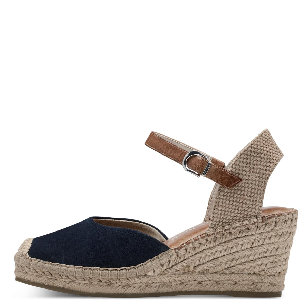 Tamaris Espadrille Sandals - Navy & Beige