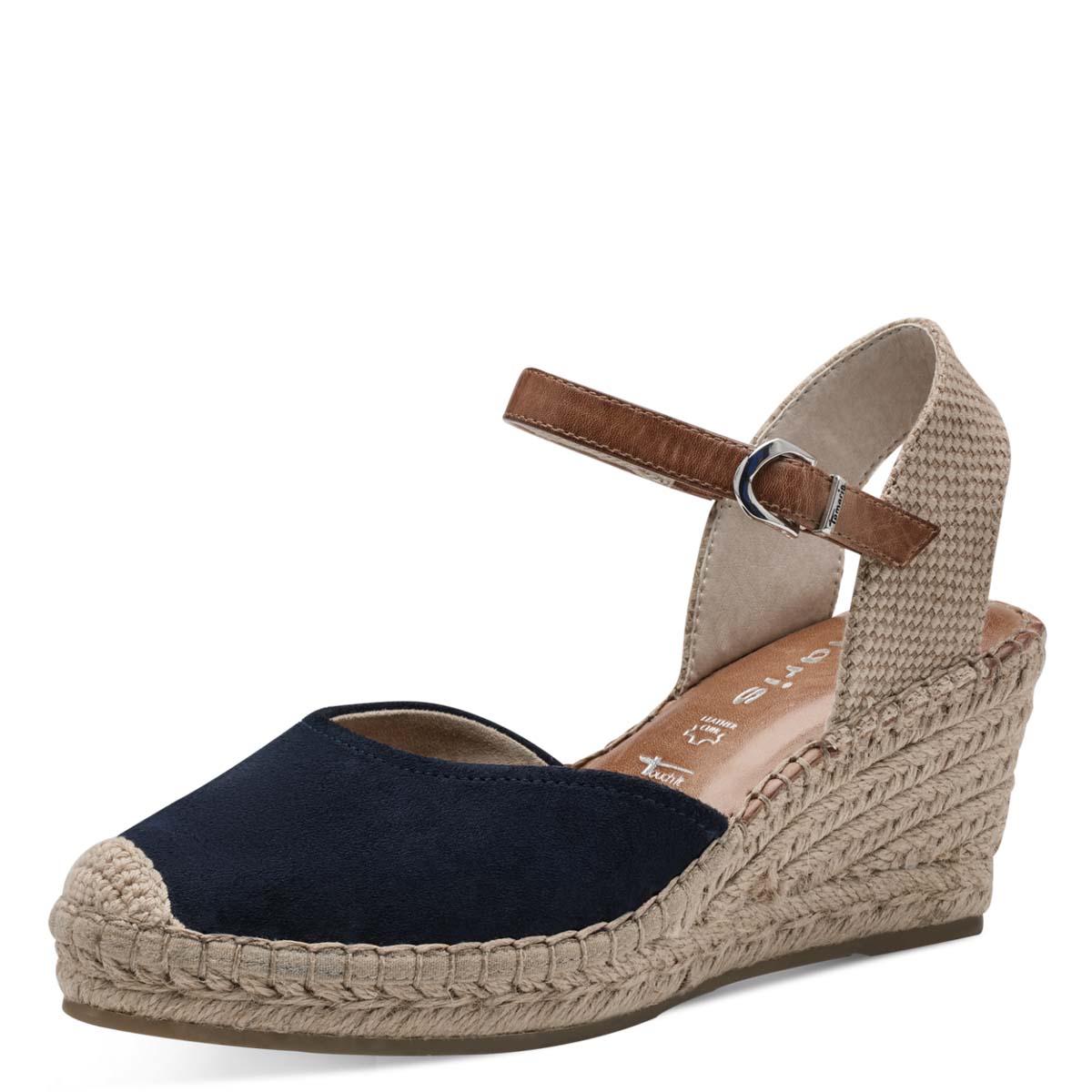 Tamaris Espadrille Sandals - Navy & Beige