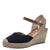 Tamaris Espadrille Sandals - Navy & Beige - Leavys Shoes