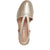 Tamaris Gold Espadrille Wedge Sandals - Elastic Comfort