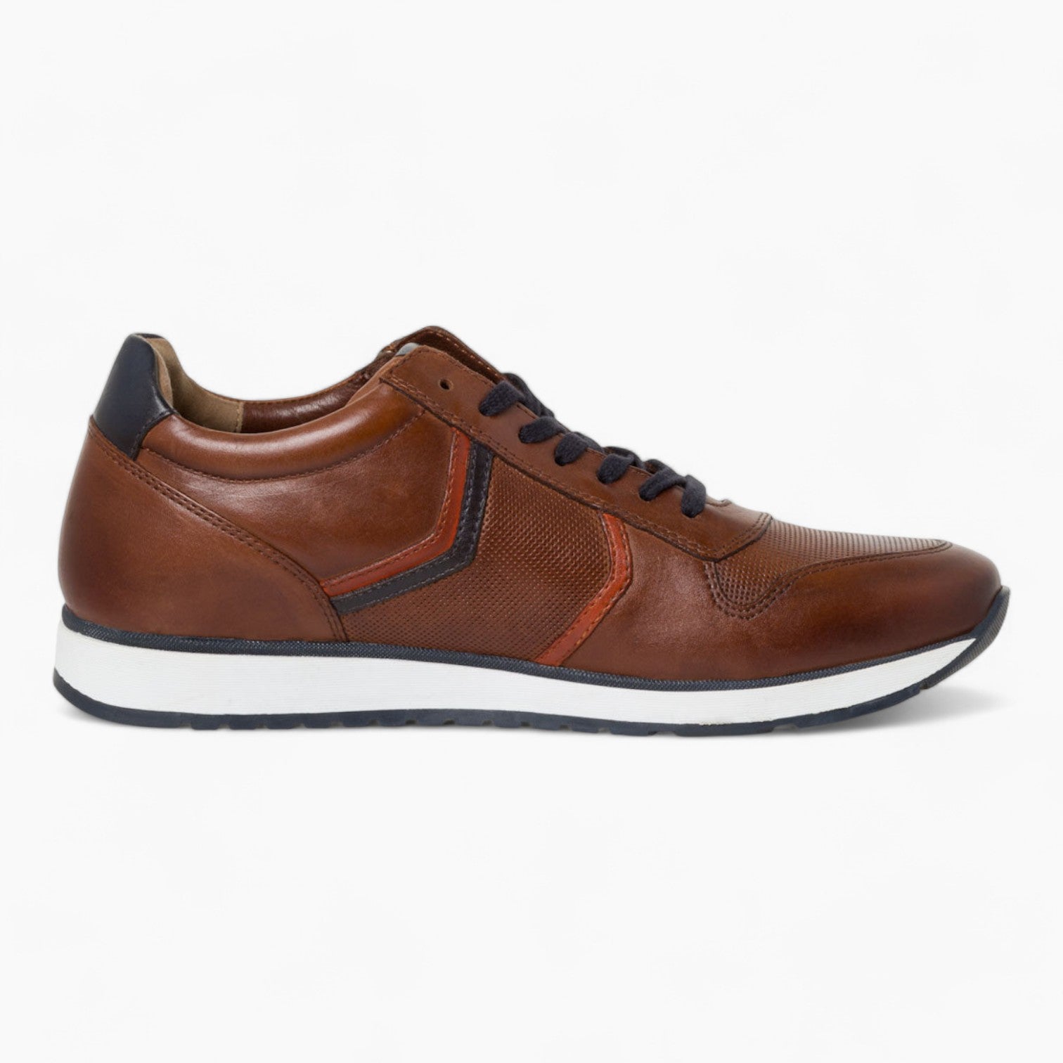 Marco Tozzi Tan Leather Runner Shoes with Zipper - Leavys Shoes