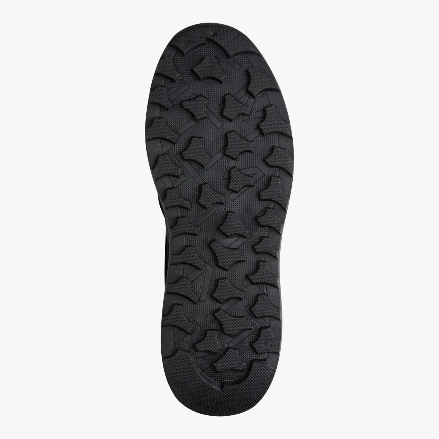 Black treaded outsole of the Marco Tozzi men's MT Sport trainer.