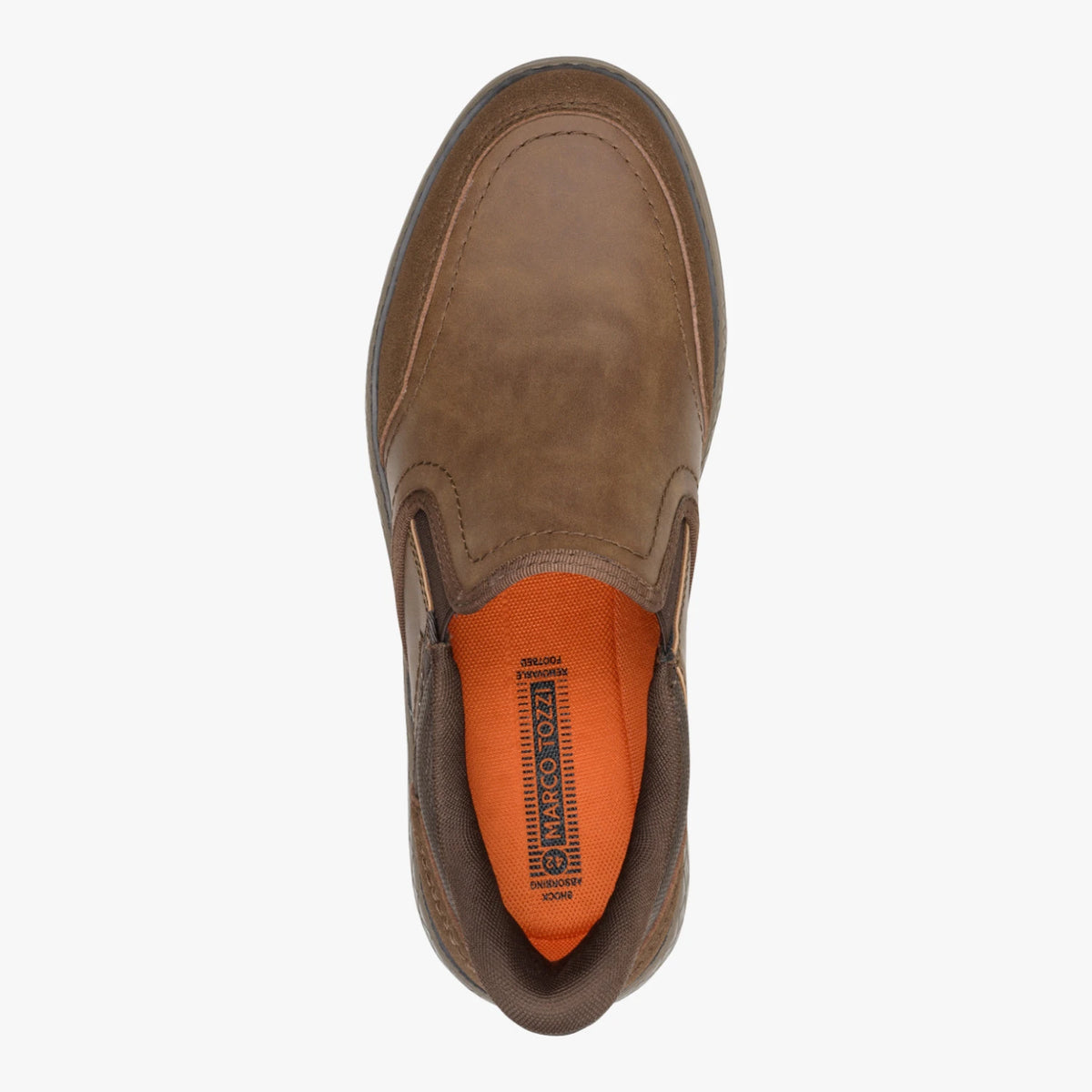 Marco Tozzi Men’s Cognac Wide Fit Slip-On Shoes