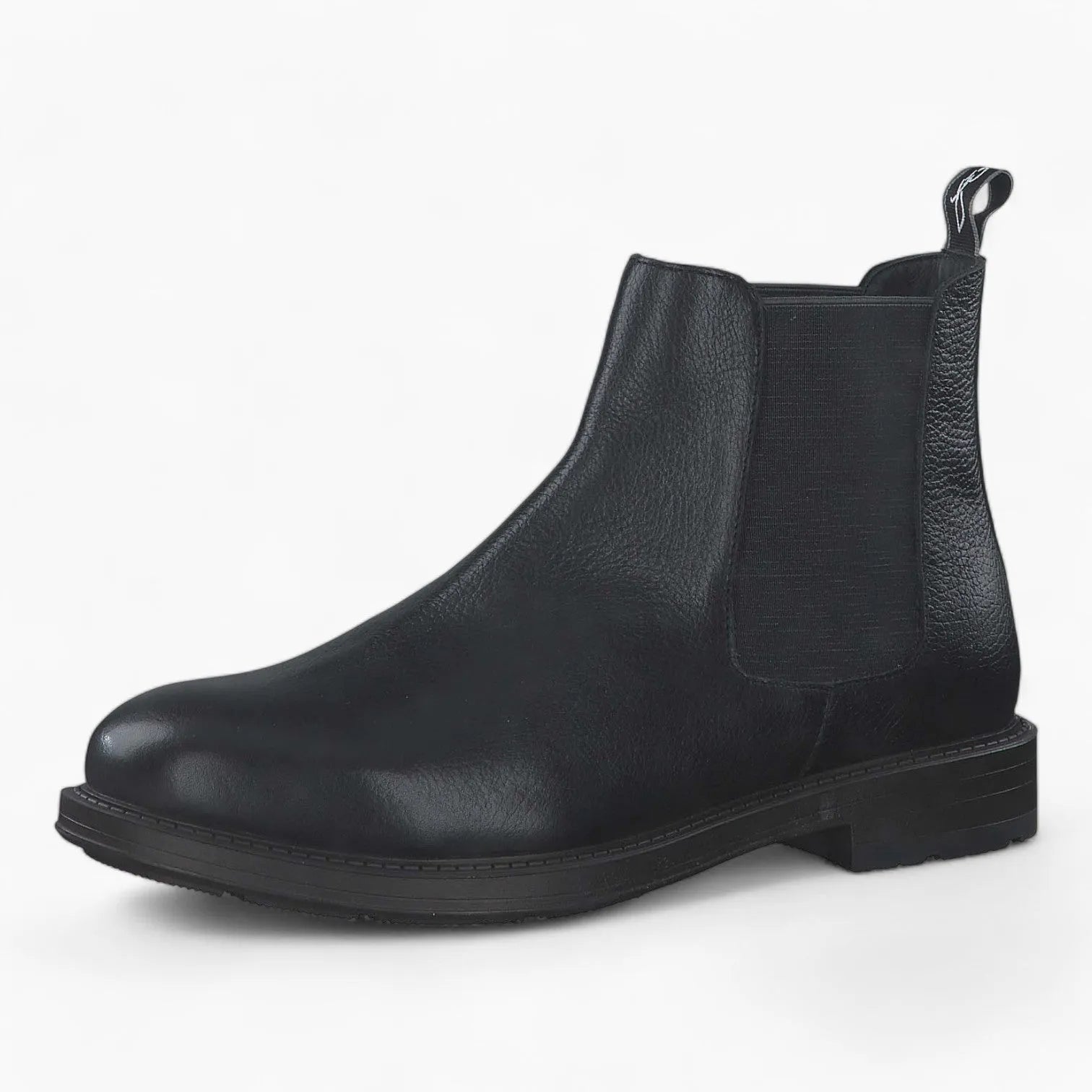 Marco Tozzi by Guido Maria Kretschmer Men's Leather Chelsea Boots – Black, Comfort Fit - Leavys Shoes