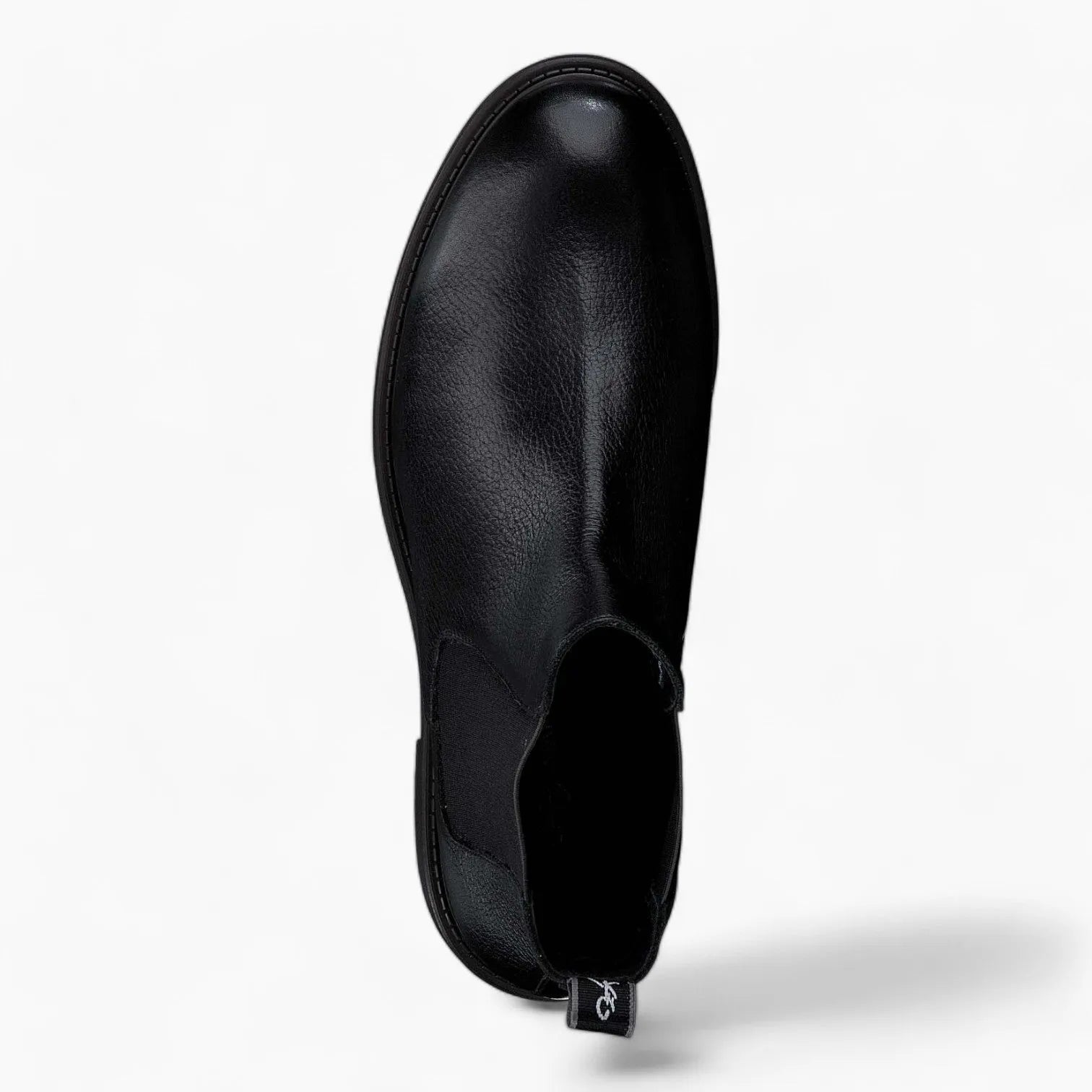 Marco Tozzi by Guido Maria Kretschmer Men's Leather Chelsea Boots – Black, Comfort Fit - Leavys Shoes