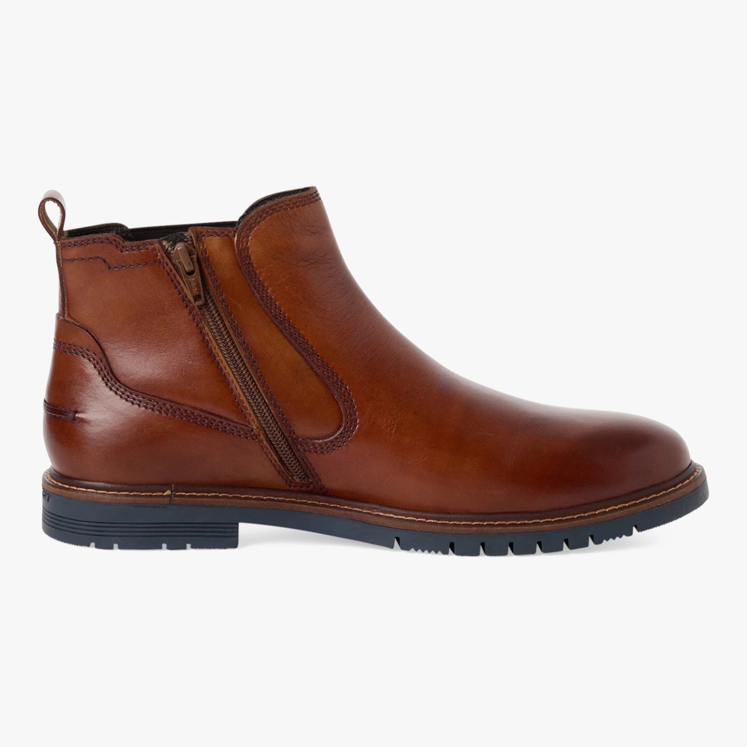 Marco Tozzi Men’s Cognac Leather Chelsea Boots – 2-15305-47