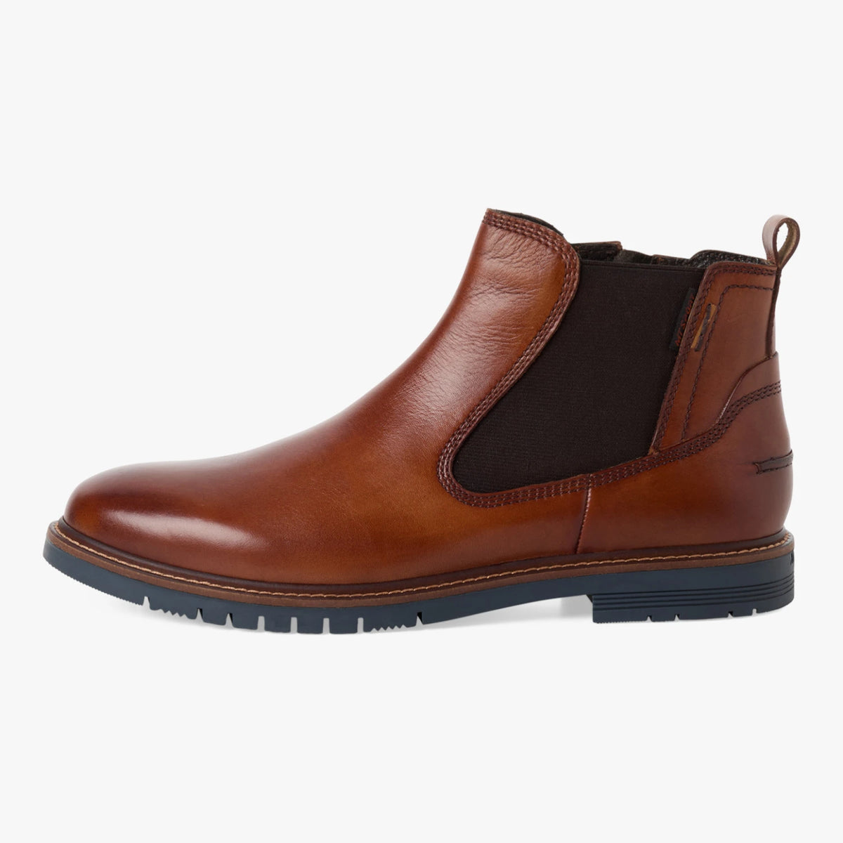 Marco Tozzi Men’s Cognac Leather Chelsea Boots – 2-15305-47