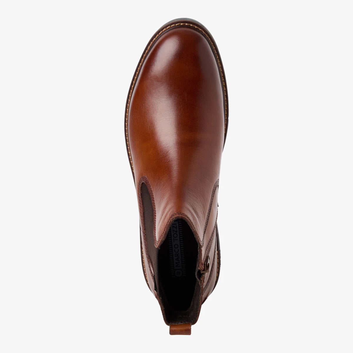 Marco Tozzi Men’s Cognac Leather Chelsea Boots – 2-15305-47