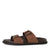 Men's Double Strap Leather Sandals with Adjustable Buckles