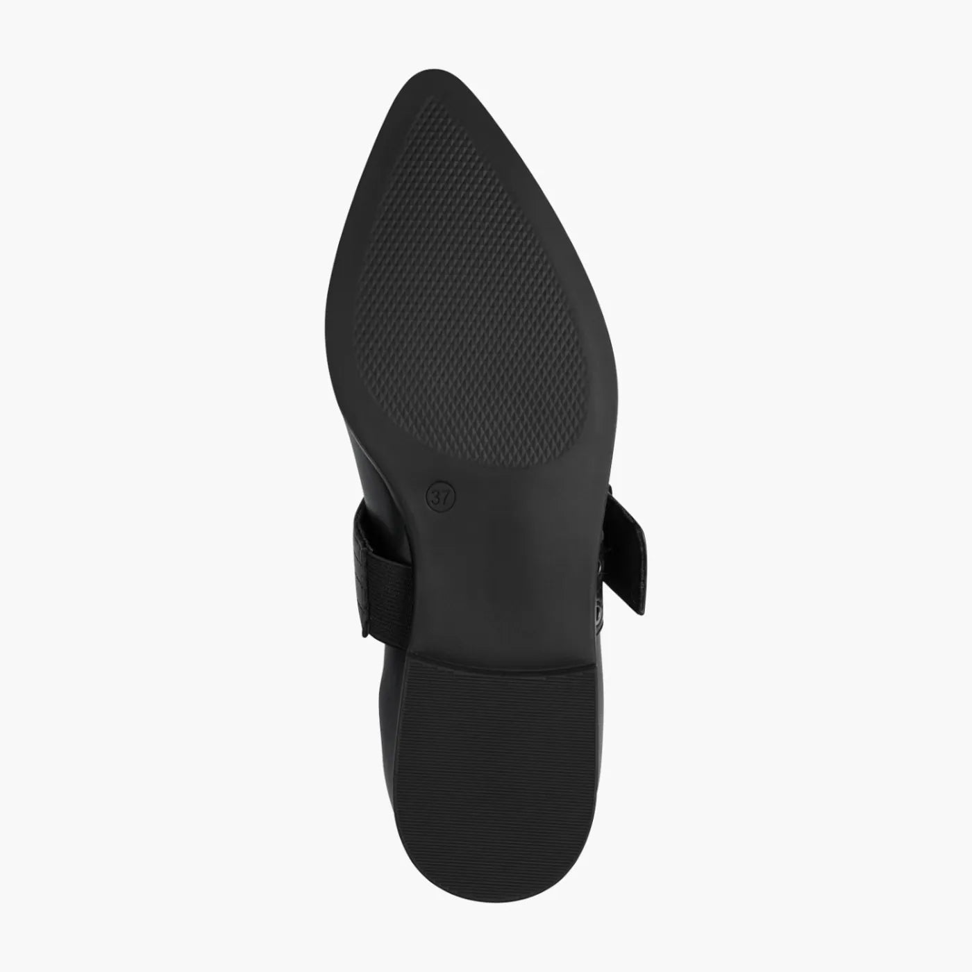 Marco Tozzi Black Buckled Ballerina with FEEL ME Comfort - Leavys Shoes