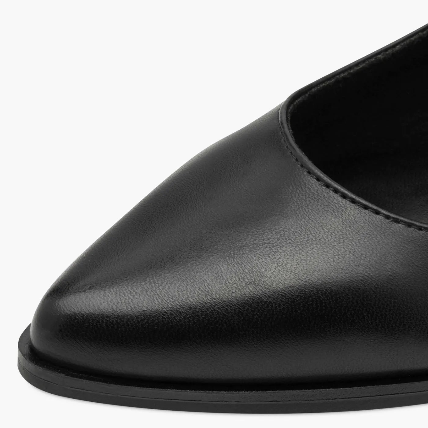 Marco Tozzi Black Buckled Ballerina with FEEL ME Comfort - Leavys Shoes