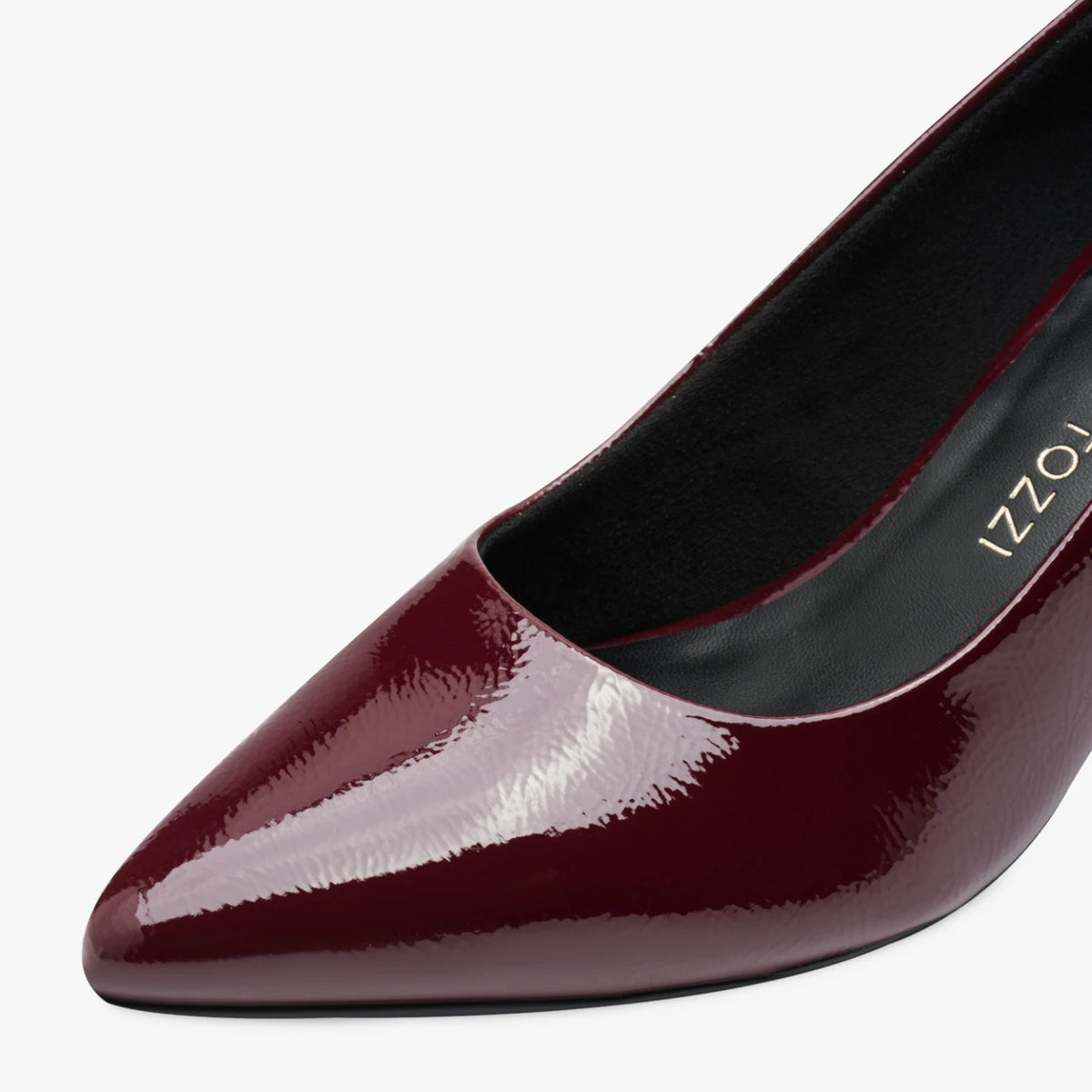 Marco Tozzi Burgundy Patent Pointed Court Shoes
