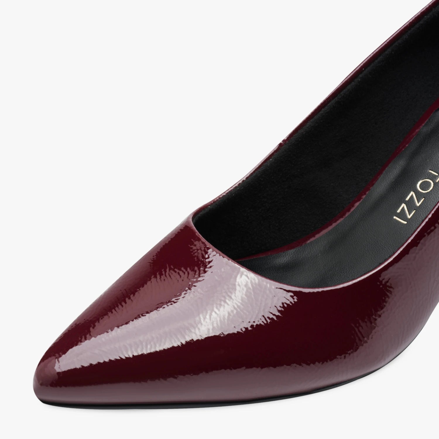 Marco Tozzi Burgundy Patent Pointed Court Shoes