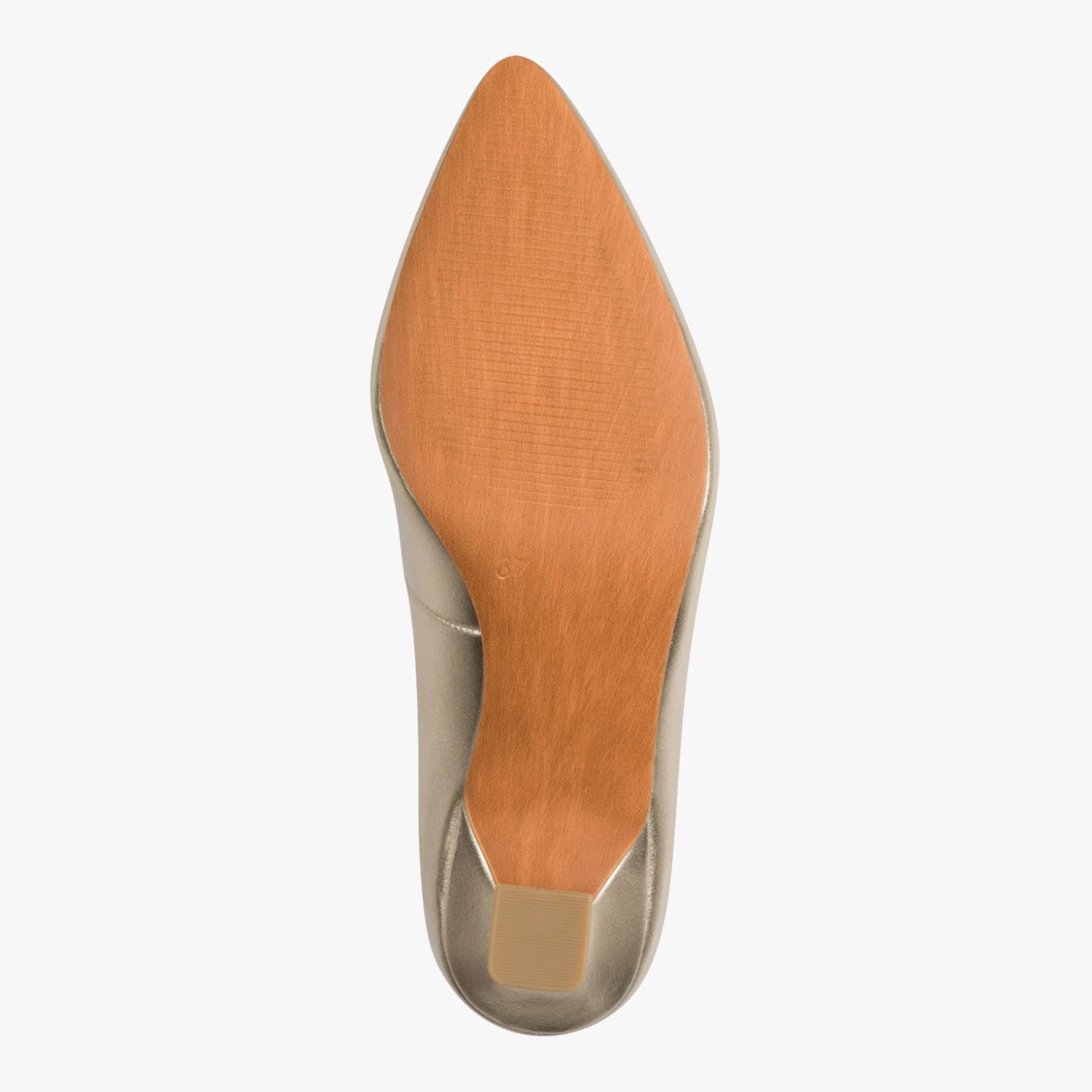 Marco Tozzi Gold Metallic Pointed Court Shoes