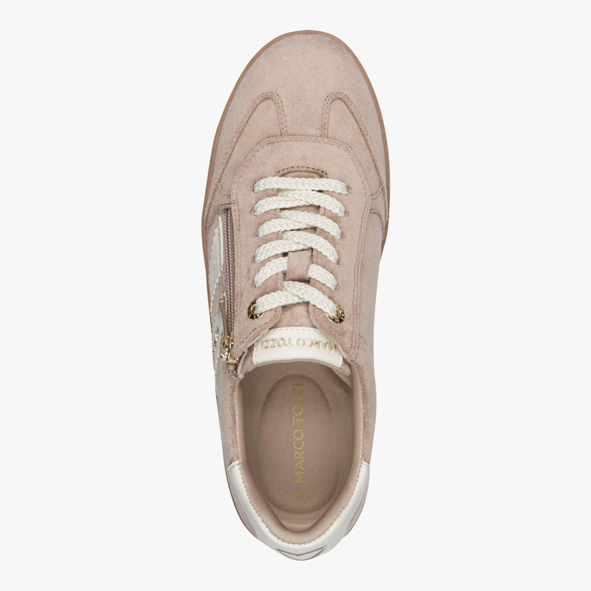 Marco Tozzi Tan Suede-Effect Platform Trainers
