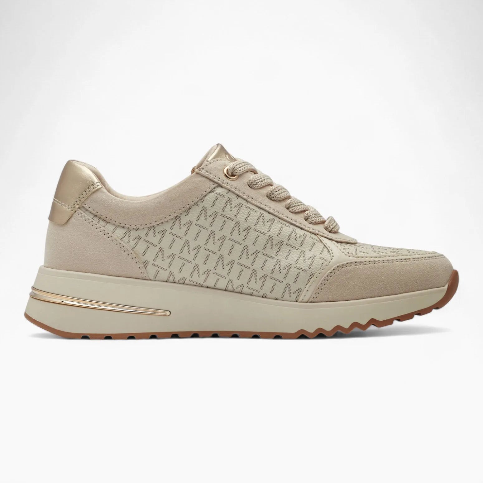 Marco Tozzi Beige Runner – Stylish with Side Zipper - Leavys Shoes