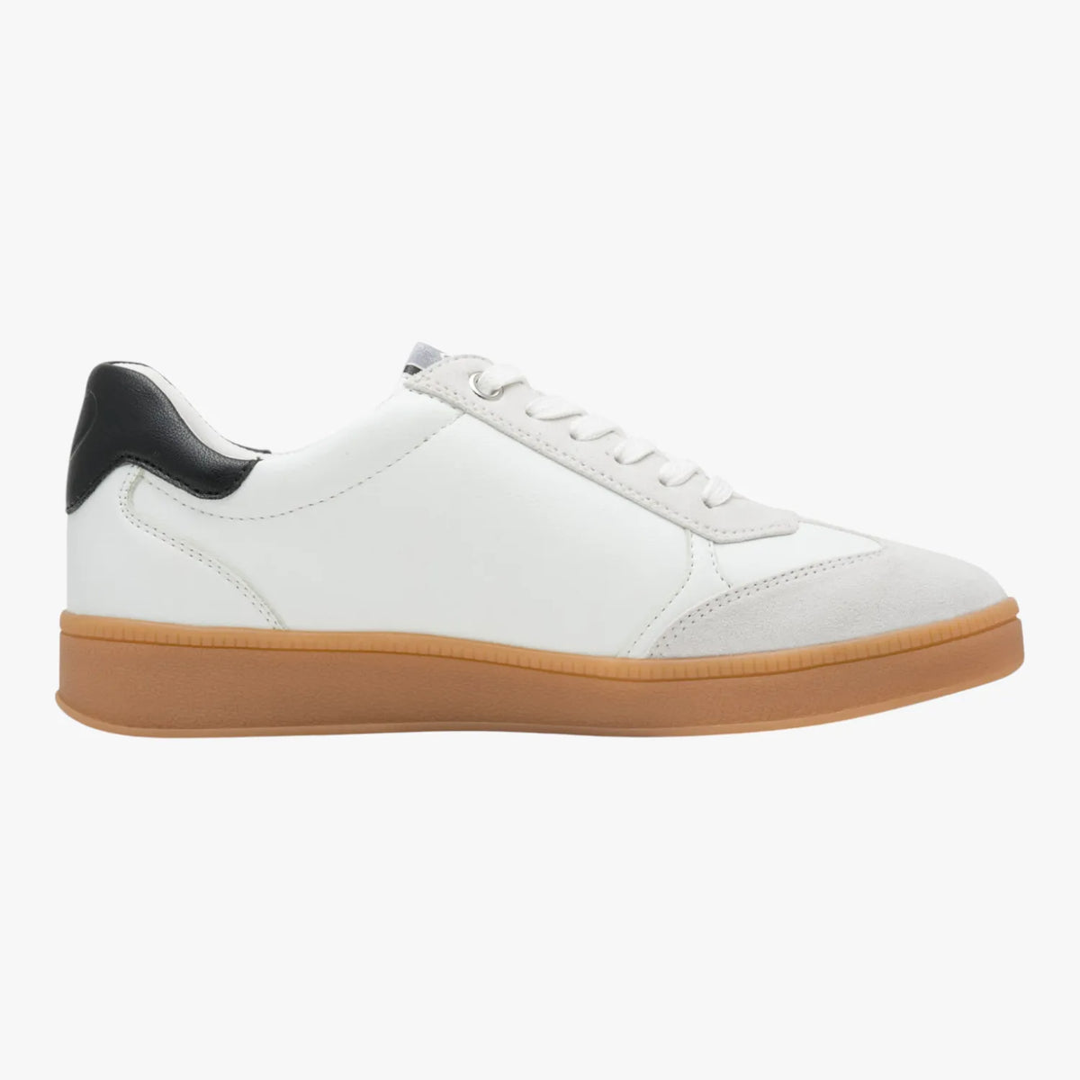 Marco Tozzi White Black Trainer (Lace Up and Zip)