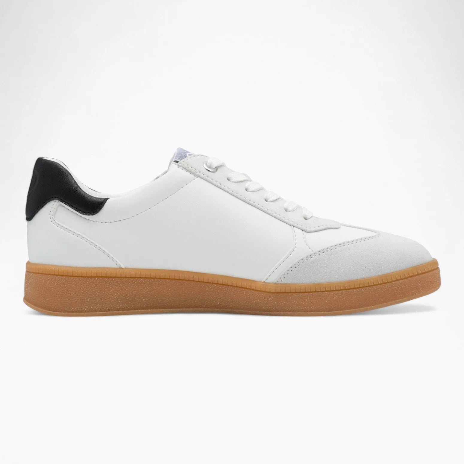 Marco Tozzi White Runner – Gum Sole with Side Zipper - Leavys Shoes