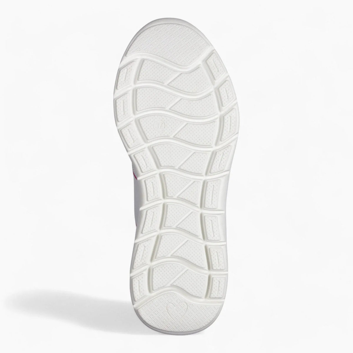 Marco Tozzi White Trainers with Pink Heart & Zip Detail - Leavys Shoes