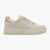 Marco Tozzi Cream Platform Trainer with Gold Detail - Leavys Shoes