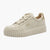 Marco Tozzi Cream Platform Trainer with Gold Detail - Leavys Shoes