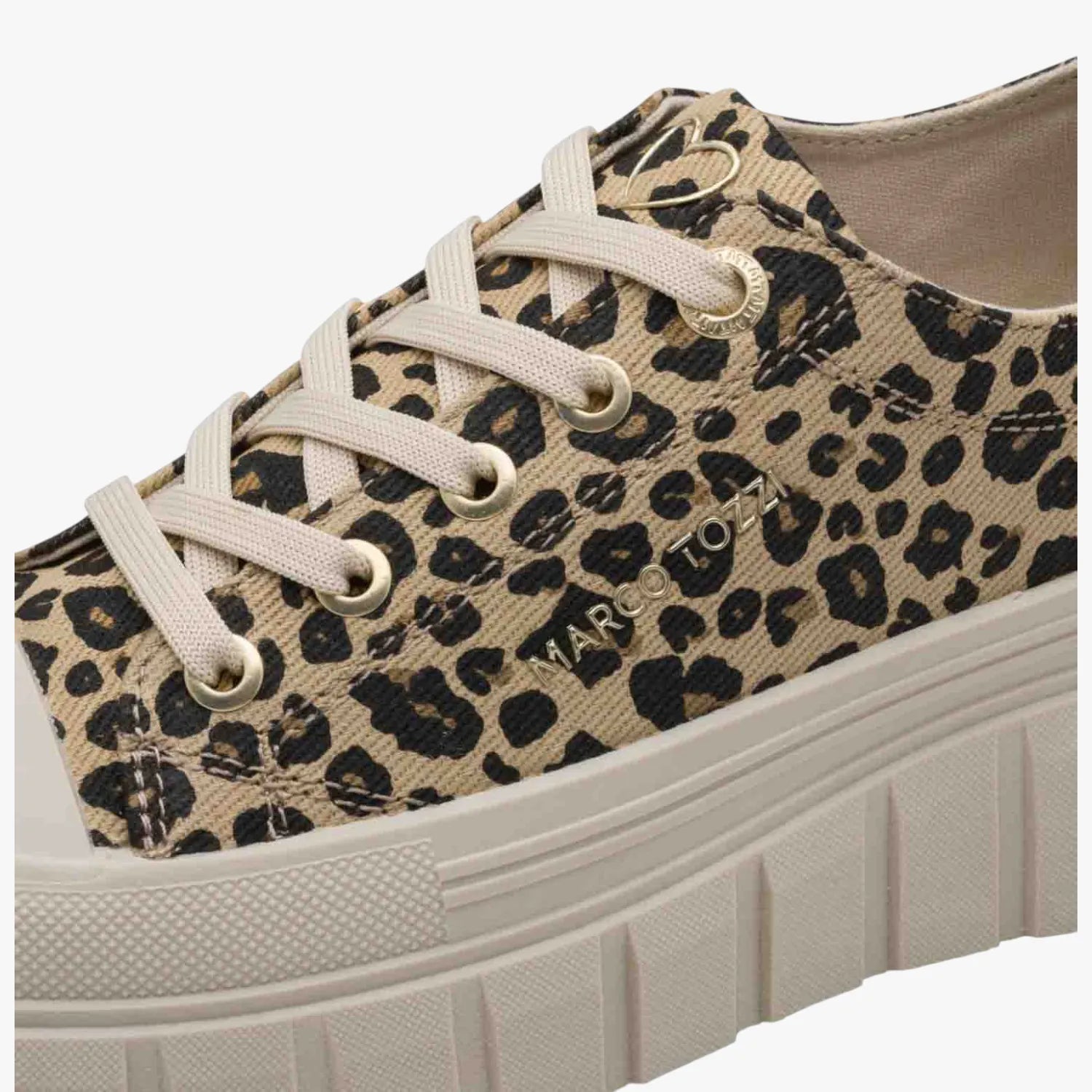 Marco Tozzi Leopard Platform Trainer with Removable Footbed
