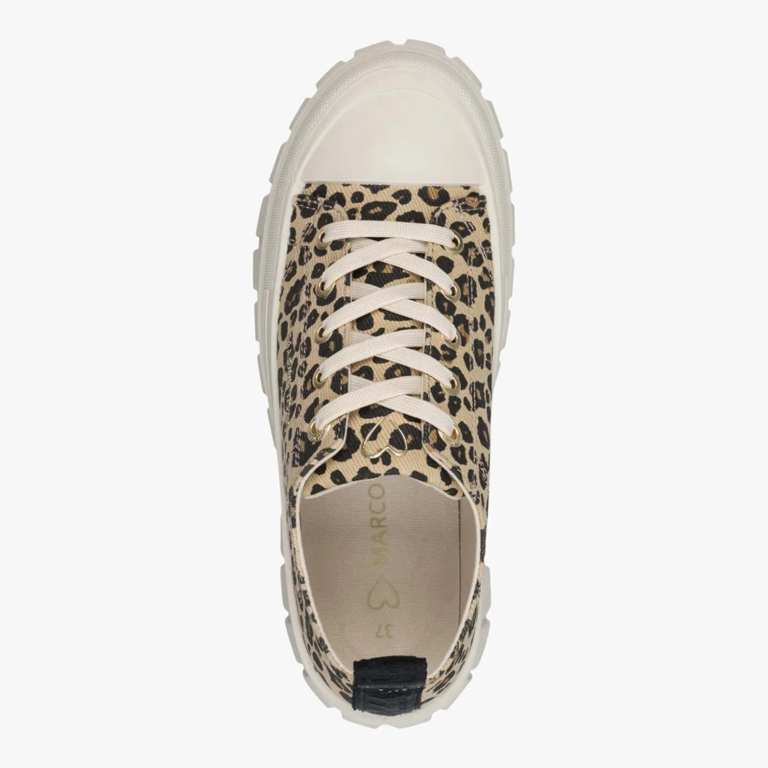 Marco Tozzi Leopard Platform Trainer with Removable Footbed