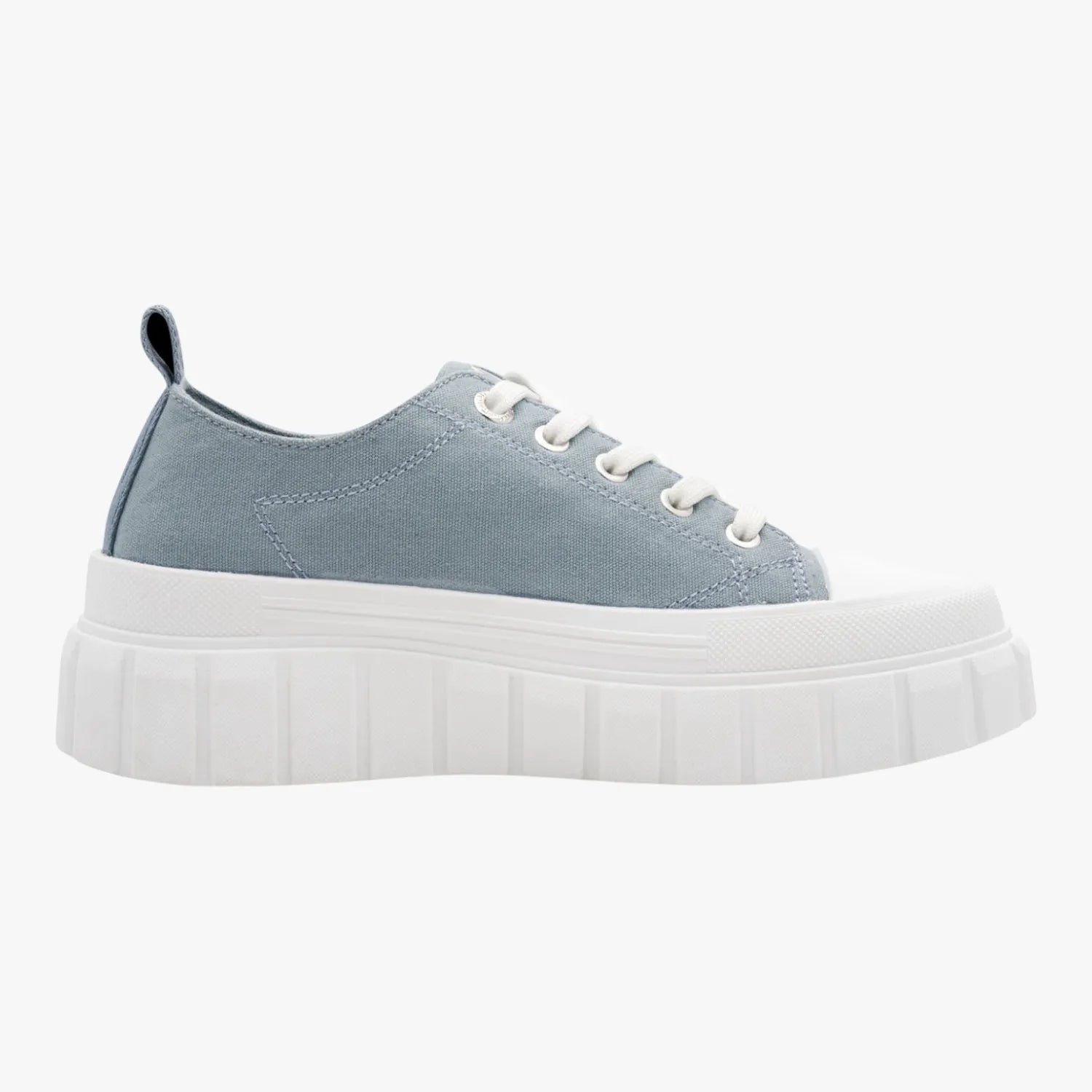 Marco Tozzi Light Blue Platform Trainer with Removable Footbed