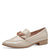 Marco Tozzi Light Beige Loafer with Rose Gold Chain Detail