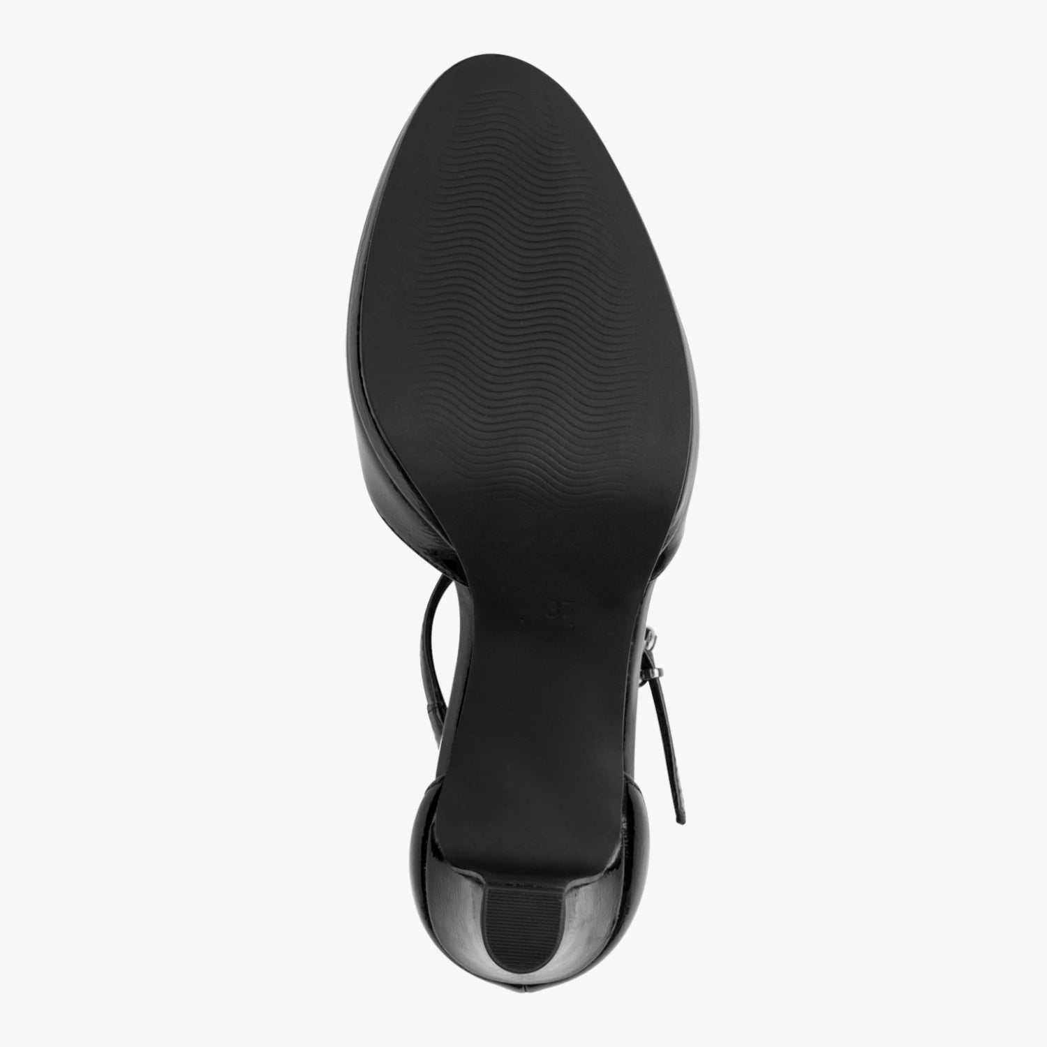 Marco Tozzi Black Patent T-Bar Court Shoes