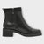 Marco Tozzi Black Ankle Boots with Block Heel and Side Zip - Leavys Shoes