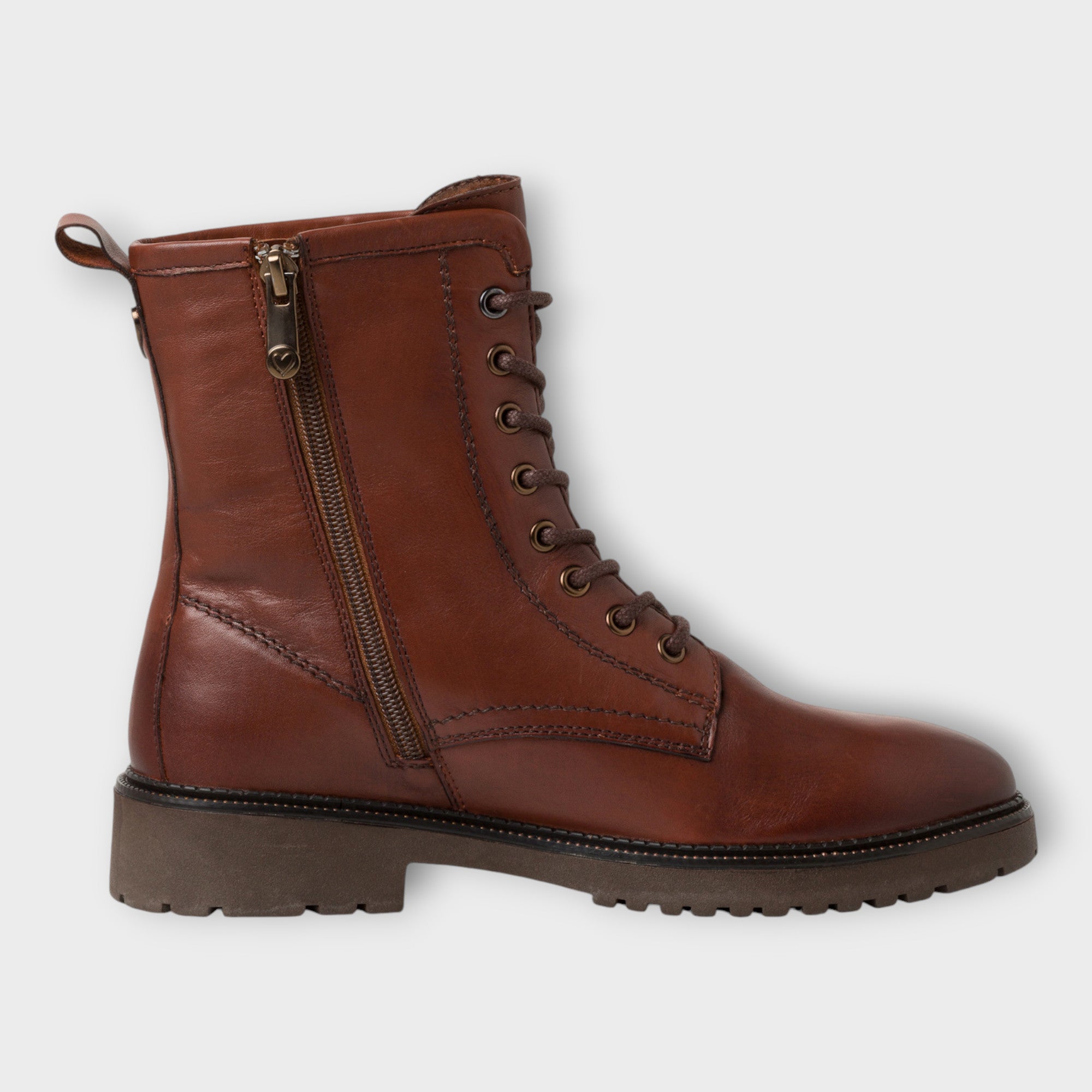 Marco Tozzi Brown Lace-Up Boots - Leavys Shoes