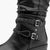 Marco Tozzi Black Mid-Calf Boots with Braided Strap - Leavys Shoes