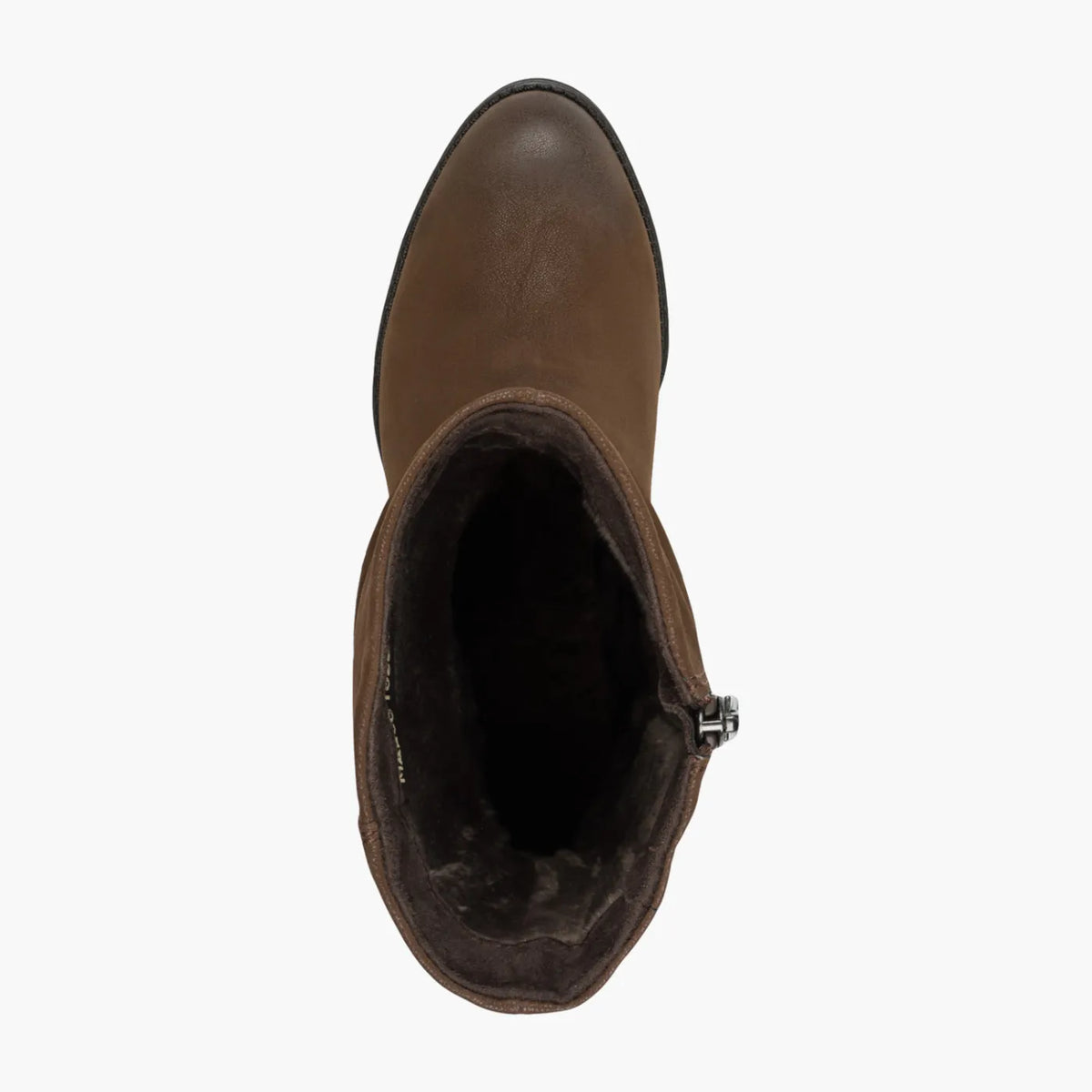 Marco Tozzi Brown Slouch Boots with Buckle Detail - Leavys Shoes