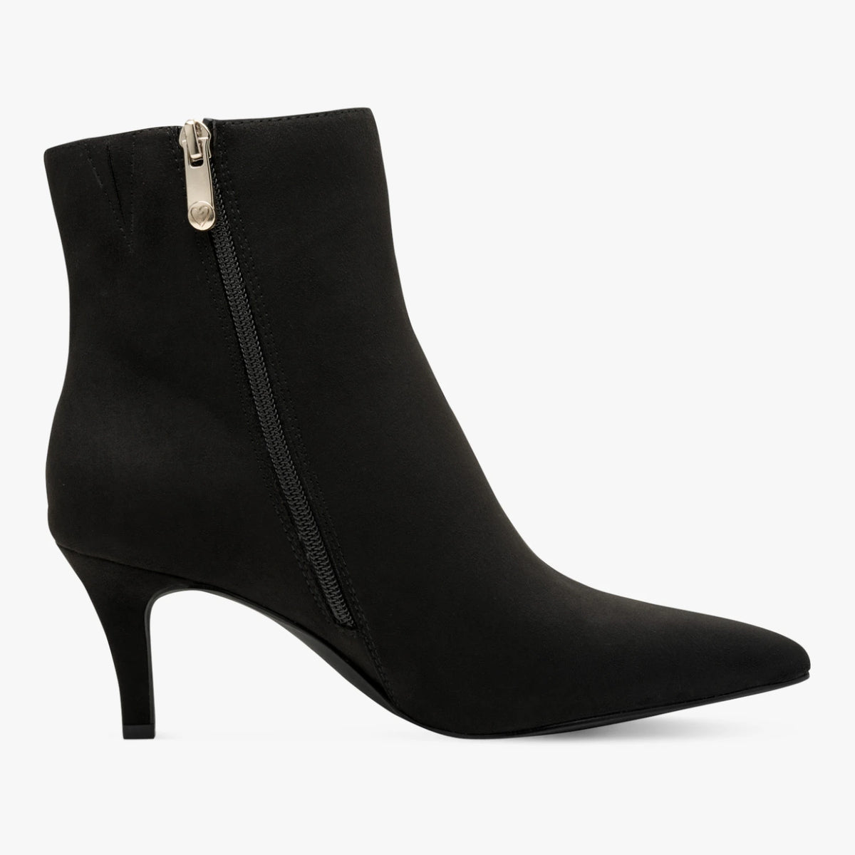 Marco Tozzi Black Pointed-Toe Ankle Boots