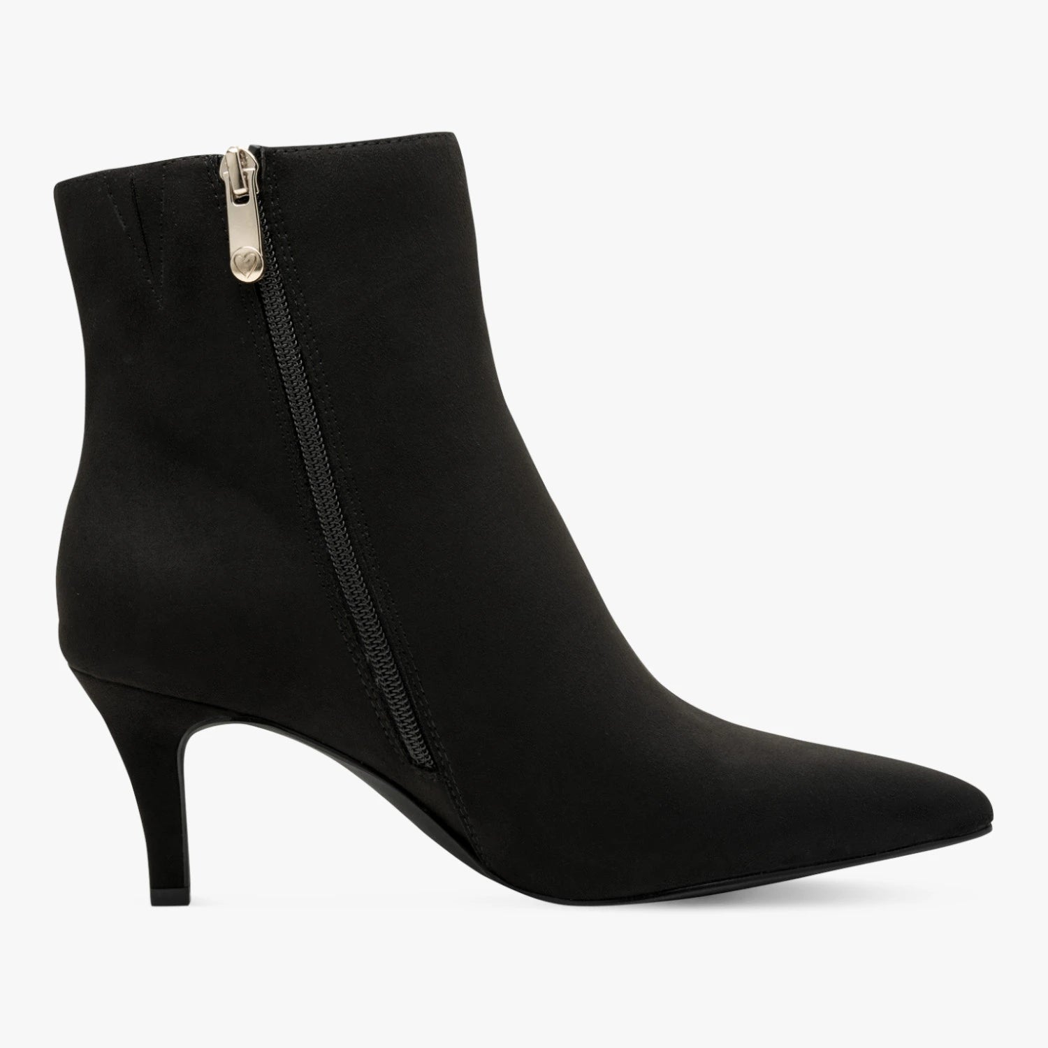 Marco Tozzi Black Pointed-Toe Ankle Boots