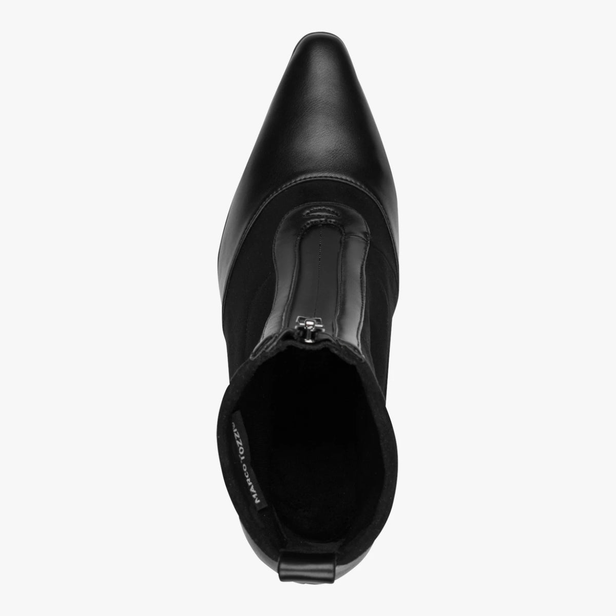 Marco Tozzi Black Front-Zip Block Heel Ankle Boots