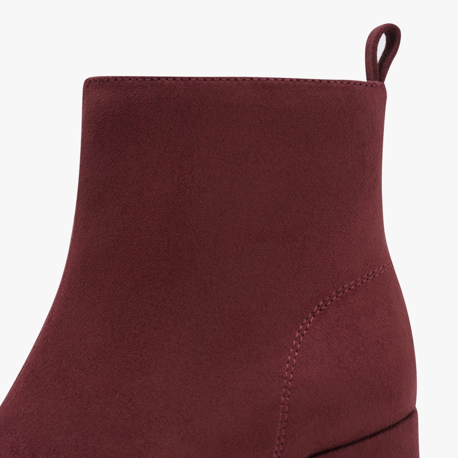 Marco Tozzi Burgundy Suede-Effect Block Heel Ankle Boots