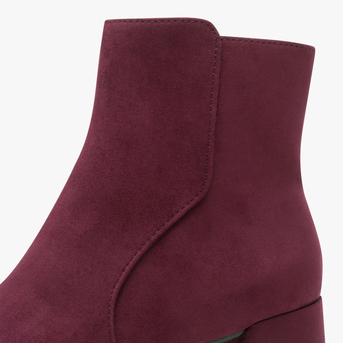 Marco Tozzi Mulberry Burgundy Suede-Effect Ankle Boots