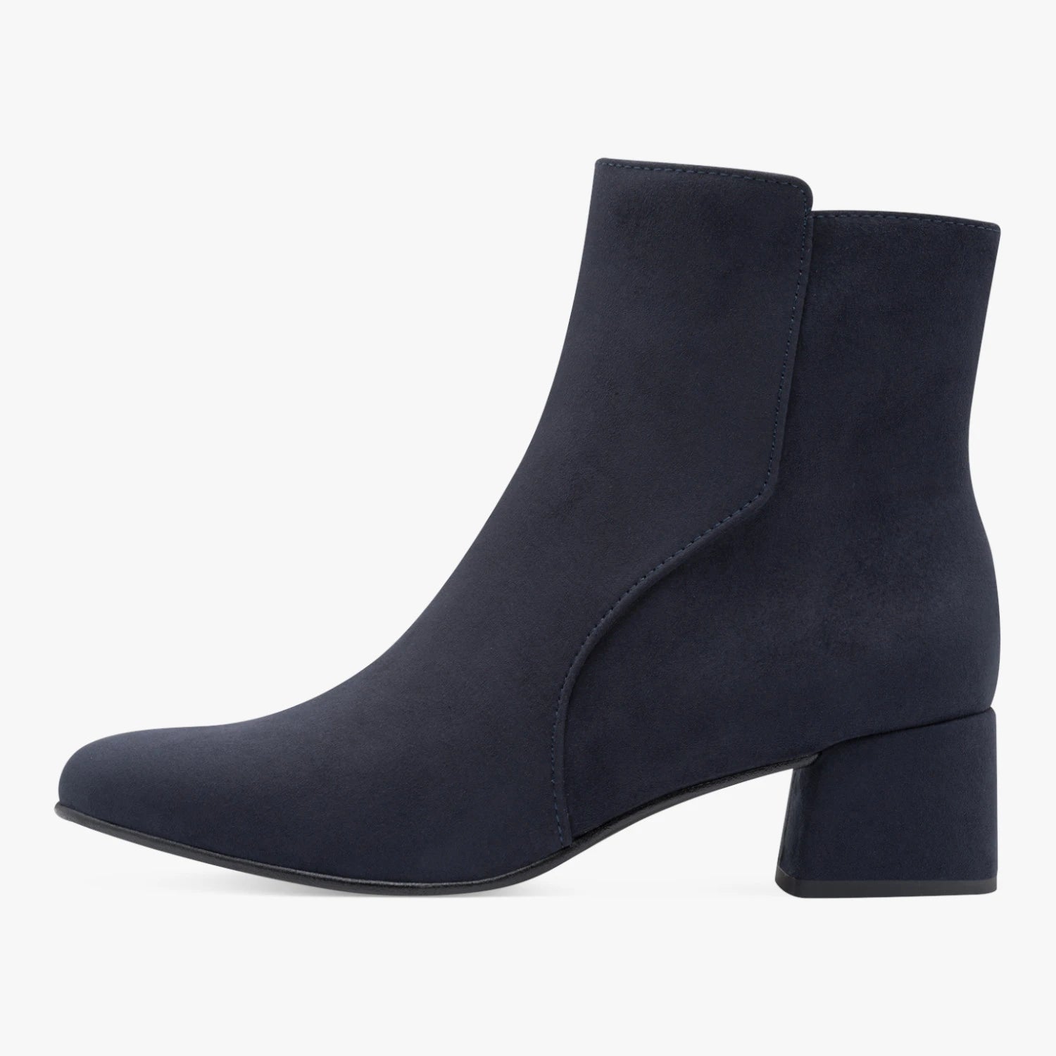 Marco Tozzi Dark Navy Suede-Effect Ankle Boots