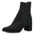 Angled view of the dressy block heel boot.