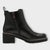 Marco Tozzi Black Ankle Boots with Block Heel and Chunky Sole