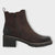 Marco Tozzi Brown Ankle Boots with Chunky Sole and Block Heel