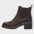 Marco Tozzi Brown Ankle Boots with Chunky Sole and Block Heel